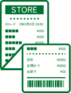 良い撮影例：レシートがはみ出していない状態のレシート画像
