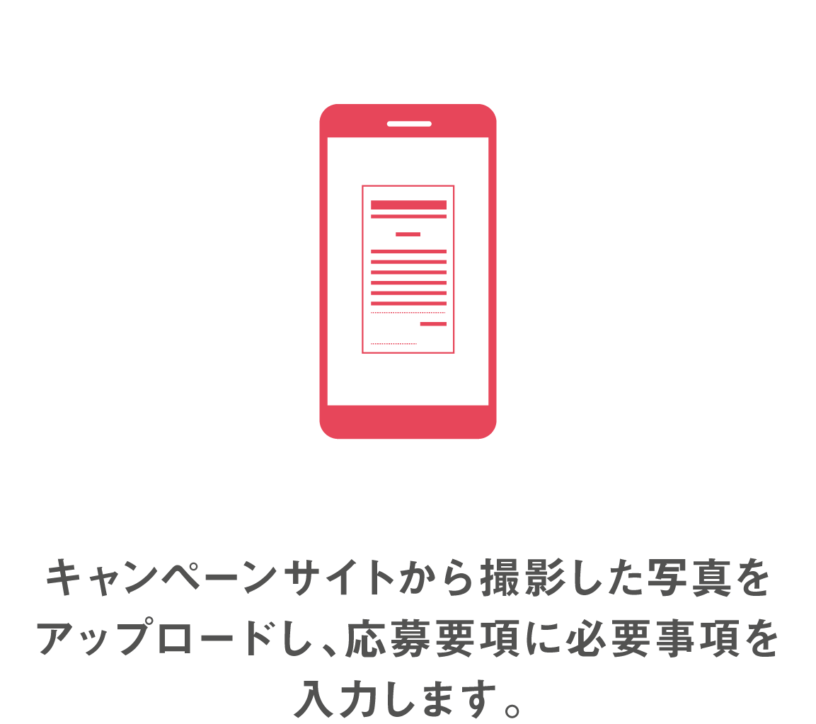 応募方法ステップ2：写真アップロードと情報入力